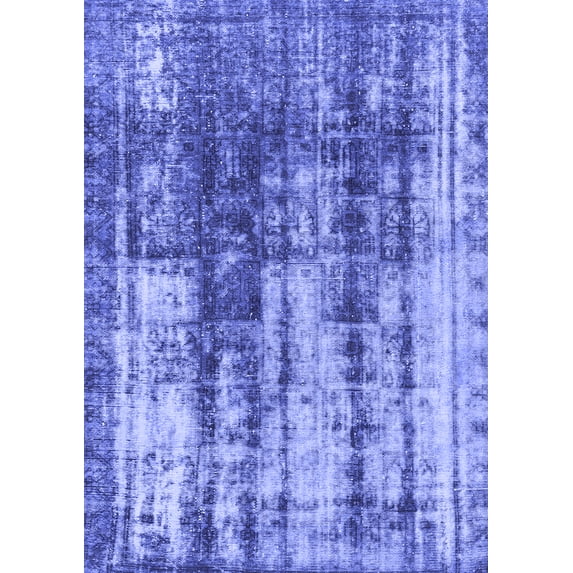 Ahgly Company Indoor Rectangle Abstract Blue Modern Area Rugs, 5' x 8'