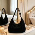 thumbnail image 4 of Bolso tote de pana para mujer, bolso bandolera de gran capacidad para ir al trabajo o a clase – Correa ajustable, bolso de mano versátil con forro para uso diario., 4 of 6
