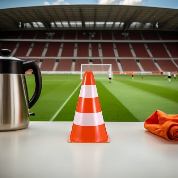 UPGRATOR 10Pcs Orange Plastic Training Cones for Soccer Football Agility Drills Outdoor Use