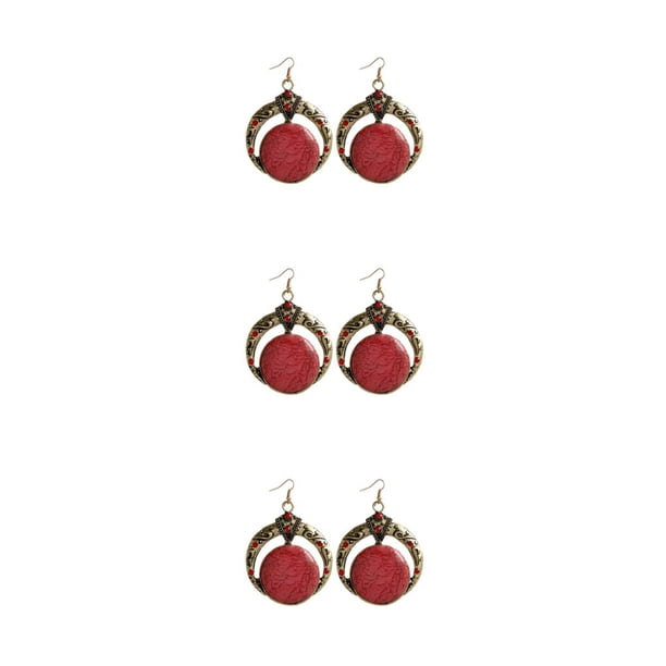 Qarigey Collar de piedra de cristal hecho a mano de aleación, colgante de estilo bohemio para mujer, collar de regalo para mujer E055-Red Type1 NO1
