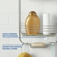 thumbnail image 3 of Mainstays over-the-Shower Caddy, 2 Shelves, Steel, Satin Nickel, 3 of 8