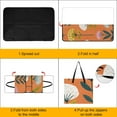 thumbnail image 4 of Orange Background Floral Pattern Diverse Blooms Picnic Blanket Waterproof Outdoor Beach Blanket Hand-held Pad Suitable for Travel, Camping, Beach, Family Gatherings, 4 of 8