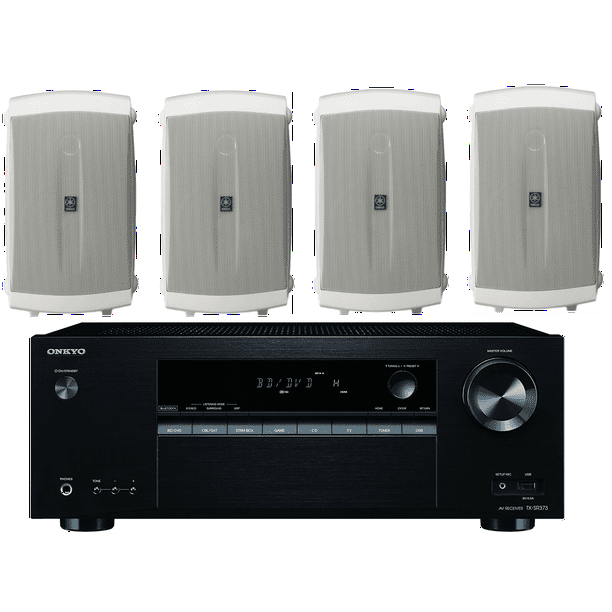 Onkyo 5.2 Channel Full 4K Bluetooth AV Home Theater Receiver + Yamaha High-Performance Natural Surround Sound 2-Way Weatherproof Speaker System (Set Of 4) - Walmart.com