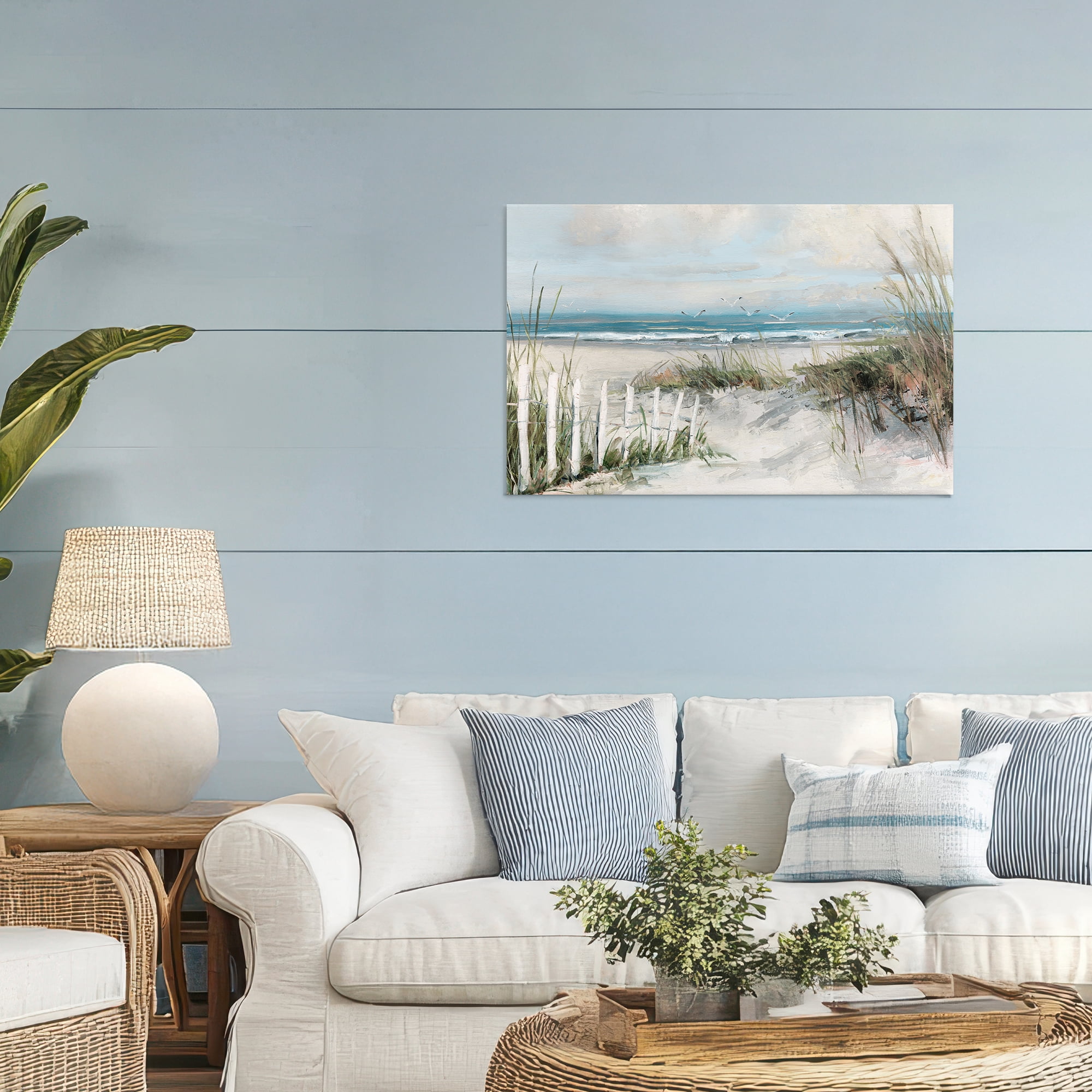 Stupell Industries Dunes With Weathered Fence Canvas Wall Art, design by Sally Swatland