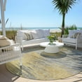 thumbnail image 6 of Addison Rugs Chantille Indoor/Outdoor Transitional Lines Gold Washable Round Rug, 8' x 8', 6 of 6