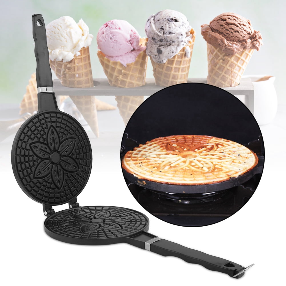 Ccdes Waffle Cone Maker Multifunctional Ice Cream Crepe Maker Egg Roll