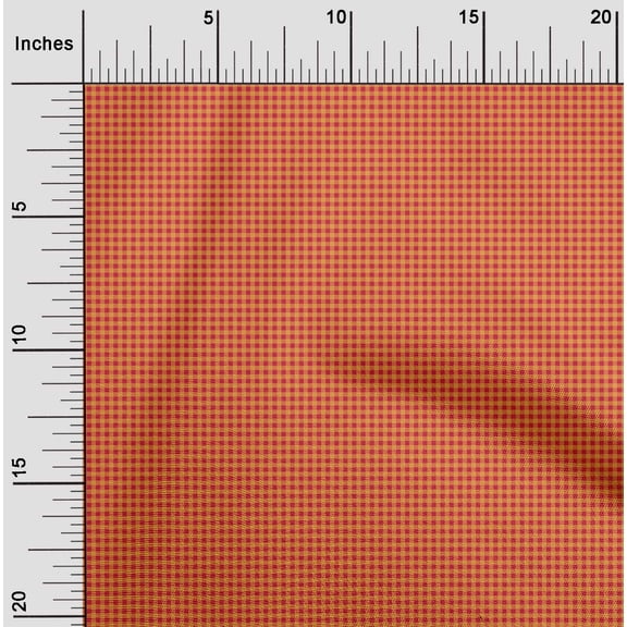 oneOone Georgette Viscose Fabric Gingham Check Print Sewing Fabric BTY 42 Inch Wide