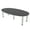 Asian Night w/Silver Base no Electric, variant on 7x4 Boat-Oval Conference Room Table Power And Data  Post Legs