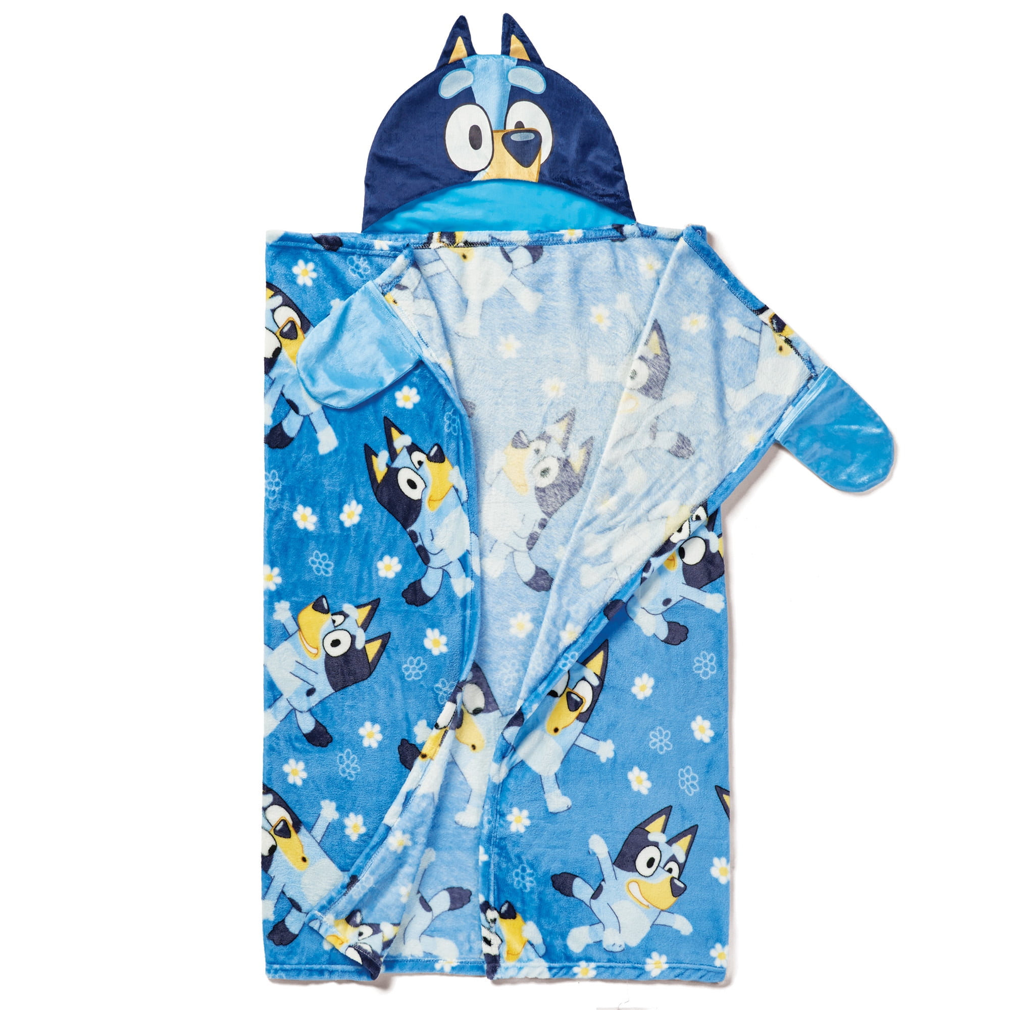 Bluey Dance Away Hooded 3D Sculpted Hood Silk Touch Throw Blanket 40X50 Inches