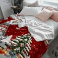 thumbnail image 6 of Christmas Gnome Throw Blankets, Winter Merry Christmas Tree Balls Soft Fleece Blanket Decorative for Home Sofa Couch Chair Living Bedroom,60x80 Inches, Red, 6 of 6