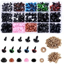 Wowstyle 560pcs Doll Safety Eyes Noses,Colorful Safety Eyes Noses for Crafts Crochet Stuffed Animals Plastic Multicolor