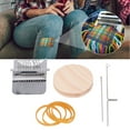 thumbnail image 4 of Mini Darning Machine, Educational Household 10 Hooks Mini Weaving Loom  For Home For Scarves Stainless Steel,Orange,Orange, 4 of 8