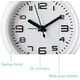 thumbnail image 5 of Bienvenido - Reloj despertador ruidoso para adultos que duermen profundamente, silencioso, sin tictac, con dos campanas para dormitorio, analógico, con pilas y luz de fondo (4 pulgadas, blanco), 5 of 5