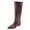 Brown, variant on Viluyesy Womens Knee High Boots Pointed Toe Low Block Heel Side Seam Faux Leather Casual Comfortable Shoes Brown Size 9