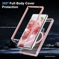thumbnail image 4 of Magnetic Ring Stand for Samsung Galaxy S26 Ultra 2 In 1 Case, 360° Full Body Protection Built-in Screen Protector Hard Matte Clear Back Shockproof Bumper Cover for Samsung Galaxy S26 Ultra - Pink, 4 of 6