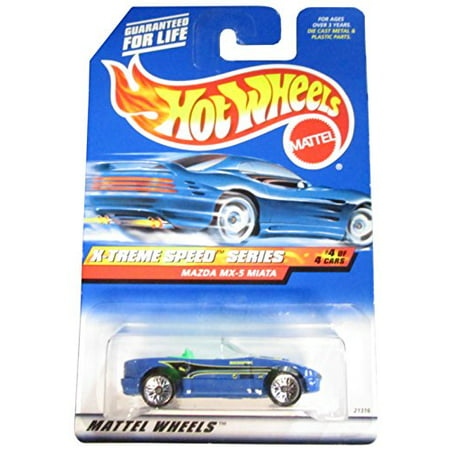 Hot Wheels 1999 X-Treme Speed Series blue Mazda MX-5 Miata #4/4 1:64 Scale Collectible Die Cast Car (Mazda Mx 5 Best Model)