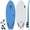 Lt Blue, variant on 5-5 Soft Top Short Foam Surfboard for Beginners and Kids - Includes Leash + Fins