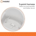 thumbnail image 6 of Babideal Lightweight Baby High Chair with Tray & Harness – White, Portable Highchair and Easy-Clean Feeding Chair, 6 of 12