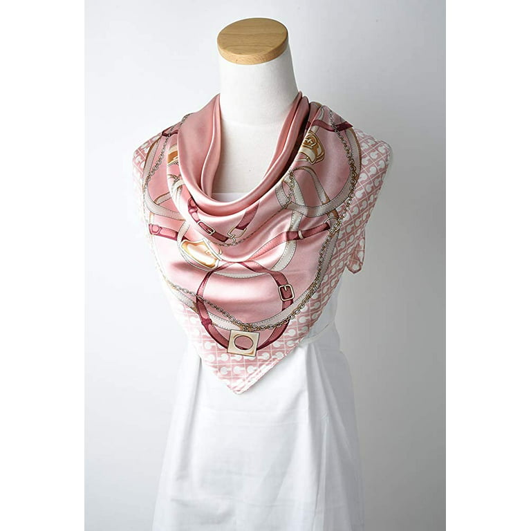 corciova 35 x 35 Women Silk Like Square Hair Scarf Wrap Headscarf