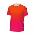 thumbnail image 5 of T Shirt For Men Bright Ombre Print Gym Neon Orange Pink Hip Hop Male Fun Tee Shirt Summer Short Slee, 5 of 7