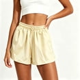 thumbnail image 5 of Qgtaibl Womens Plus Size Athletic Shorts Elastic Waist Drawstring Running Shorts with Pockets Summer Lightweight Loose Fit Workout Shorts for Gym Yoga Yellow XXXXL, 5 of 5