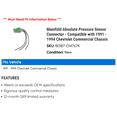 thumbnail image 2 of Manifold Absolute Pressure Sensor Connector - Compatible with 1991 - 1994 Chevy Commercial Chassis 1992 1993, 2 of 2