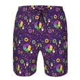 thumbnail image 4 of Naloa Mardi Gras and Donuts Men's Beach Shorts, Surfing shorts, Swim trunks, Quick Dry Swim Trunks for Surfing Beach Fun - Medium, 4 of 9