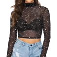 thumbnail image 1 of Xishao Women's Mock Neck/Turtle Neck Long Sleeve Modal Bodysuit Jumpsuit Xishao ropa, 1 of 2