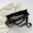 thumbnail image 2 of Bolso Mujer Jacquard Bandolera Con Correa De Guitarra Mujer Satchel Negro, 2 of 7
