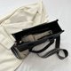 thumbnail image 2 of Bolso Mujer Jacquard Bandolera Con Correa De Guitarra Mujer Satchel Negro, 2 of 7