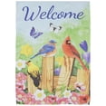 thumbnail image 2 of Northlight Welcome Birds on a Fence Outdoor House Flag 28" x 40", 2 of 7