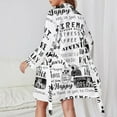 thumbnail image 2 of Retirement Apparel Night Robe Long Sleeve V Neck Robe With Belt Women's Sleepwear Dresses, 2 of 9