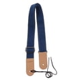 thumbnail image 1 of Country Style Cotton Linen & Genuine Leather Strap for Ukulele Shoulder Strap (Blue), 1 of 8