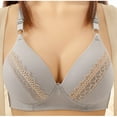 thumbnail image 2 of SROBPTY Plus Size Bras for Women, Womens Everyday Bras, Women Wireless Push Up Breathable Soft Comfortable Daily Wear Bras Gray,M, 2 of 3