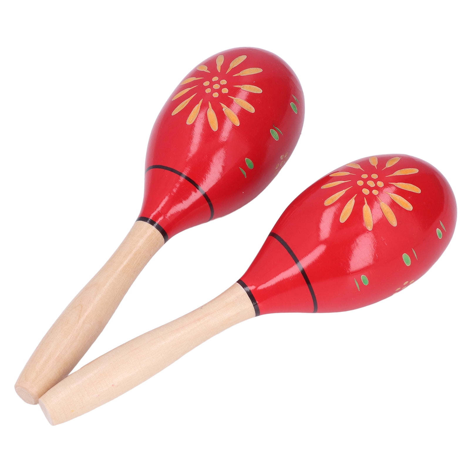 Jive Maracas Large Wooden Maracas Rattle Shaker Percussion Instrument Hand Painted Pair Brand 