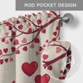 thumbnail image 6 of Happy Valentines Day Farmhouse Short Window Curtain Valances, Red Love Branches Spring Beige Rod Pocket Kitchen Valances for Living Room Bedroom Bathroom Cafe 60" x 18", 6 of 8