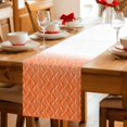 thumbnail image 5 of Modern Orange Table Runner 72 Inches, Abstract Ombre Geometric Morocco Bed Runner Dresser Scarves Tabletop for Indoor Outdoor Parties/Ceremony/Banquet, 18" x 72", 5 of 9