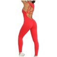 thumbnail image 3 of Tbopshirt Yoga Pants for Womens Pants Plus Size,Women's one-piece Sport Yoga Jumpsuit Running Fitness Workout Tight Pants,Tummy Control Leggings for Women, 3 of 5