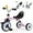 Pink, variant on Babyjoy 3-in-1 Kids Tricycle with Lighted Wheels Folding Toddler Trike with Adjustable Seat Pink