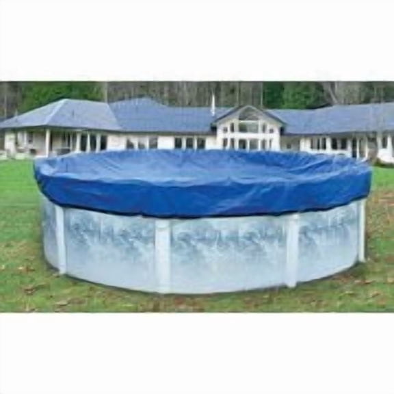 HPI Yard Guard Skirted Blue/Black Round Swimming Pool Winter Cover, 12'