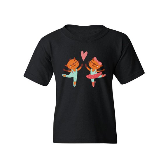 Love Cats Dancing Ballet T-Shirt Juniors -Image by Shutterstock,  Large