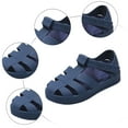 thumbnail image 5 of YDFCWXW Jelly Sandals for Girls,Boys Summer Casual Closed Toe Jelly Flats Shoes with Adjustable Strap for Toddler Kids (Blue, 3.5-4 Years), 5 of 5
