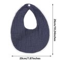 thumbnail image 3 of Baby Muslin Bandana Drool Bibs for Boys Girls Adjustable Baby Bibs Set Navy 0-2 Years, 3 of 4