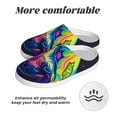 thumbnail image 6 of Easygdp Neon Pop Art Pitbull Slippers for Women Mens Winter Warm Home Slippers Plush Slip on House Slippers for Indoor Outdoor Shoes-37/38, 6 of 7