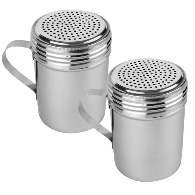 EHOMEA2Z Coctelera de dragado de acero inoxidable ideal para sal, especias, azúcar (2 10 oz con mango)