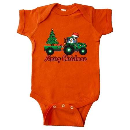 

Inktastic Christmas Tractor Gift Baby Boy or Baby Girl Bodysuit