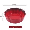 thumbnail image 3 of Qeeadeea Petit Plat Rond de Cuisson, Ensemble de 2, Assiette à Tarte Ronde en Céramique, Plat à Casserole en Céramique Coloré-Rouge-15x15x5cm, 400ml, 3 of 7