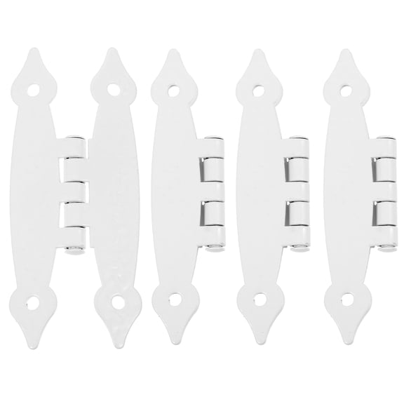 Hytrove Hinges White 4Pcs 3.5*1.4*0.2In Iron Steel Door Hinge Clean Look