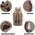 thumbnail image 4 of Canvas Suitcases, Overnight suitcases Weekend bags Carry On Shoulder bag Backpack brown M, 4 of 5