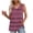 Wine, variant on Enjoytime Woman's Fashion Stripe Printed Tops Casual Sleeveless V Neck Camisole Casual Loose Ruffle Beach Streetwear Summer Tank Clothing For Women